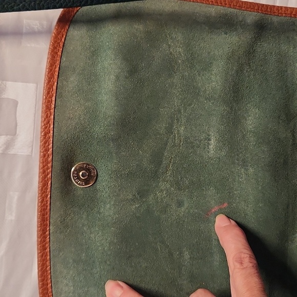 Dooney & Bourke All-Weather green/tan leather shoulder bag - Picture 6 of 14